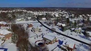 Snowy Drone Flight over Clemmons, NC