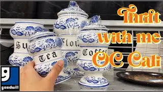 GOODWILL OC California thrift shop with me for awesome vintage home decor and useful items