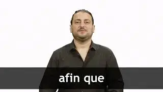 How to pronounce AFIN QUE in French