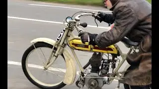 1912 single speed veteran Arno motorcycle at the 2024 Pionner Run