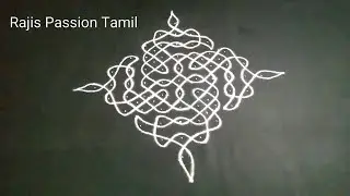 Maargazhi maadha sikkukolam||11-1dot kambi kolam||simple and easy kolam