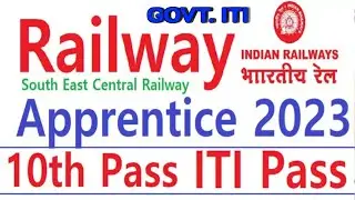 South East Central Railway (SECR) Recruitment 2023 // Railway Apprentice2023 // South East railway