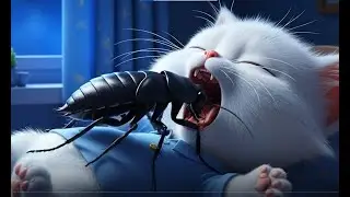The Kitten's Buggy Nightmare: From Purr to Roar and Back! 🐱😴🦟🤮👹💥😼🧪🐈