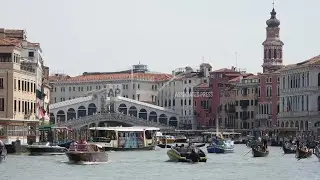 Guest arrive at the Aman Hotel in Venice ahead of the Bezos wedding