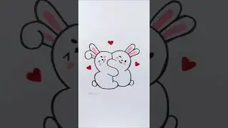 🐰❤Drawing ideas #easydrawing #drawing #drawing4kids #youtubeshorts