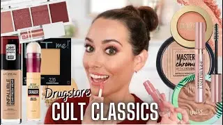 FULL FACE OF CULT CLASSIC DRUGSTORE MAKEUP | REVIEWING FAN FAVORITE MAKEUP PRODUCTS AT THE DRUGSTORE