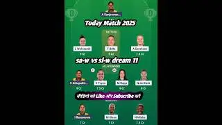 sa-w vs sl-w dream11 team prediction | sa-w vs sl-w today match prediction || #SAWvsSLW#SLWvsSAW
