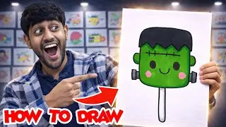 How To Draw A Frankenstein Cake Pop | Drawing For Kids And Toddlers |