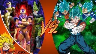 GOLDEN CELLZA VS VEGITO BLUE! Dragon Ball Super Fusion Battle [Stop Motion Film] REACTION!!!