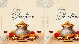 Dhanteras Post Design in Photoshop for Social Media | Dhanteras Festival Poster Design Tutorial