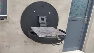 Wall mounted bbq grills
