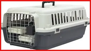 SportPet Designs Plastic Kennels Rolling Plastic Wire Door Travel Dog Crate   Small   No Wheel, Tan