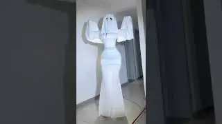 Haunting Dance in a White Ghost Costume | Creepy Apartment Hallway Performance #dance #glam #cute