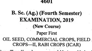 Oil seed Commercial Crops Field Crops || RAVI CROPS || B.sc.Agriculture