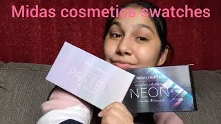 UNBOXING AND SWATCHES OF MIDAS COSMETICS NEON AND PASTEL LINER PALETTE