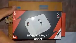 Boat wcd Qc3.0 18 w -  with(type c cable) 18 W -charger full review unboxing (white cable included)