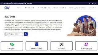 B2C Leads Database | Verified Consumer Lead & Business Lead by B2C Lead
