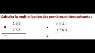 Maths 6&egrave;me - Les op&eacute;rations : Addition Soustraction Multiplication Division Exercice 10