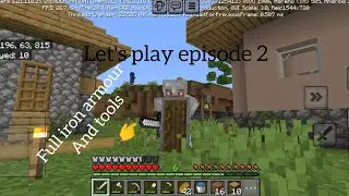 Let's play episode 2|full iron armour and tools|MS YT 100K