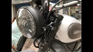 BRACKET LAMPU daymaker CNC HARLEY YAMAHA HONDA KAWASAKI TRIUMPH SHOCK 39-41 ADJUSTABLE