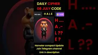 Hamster Kombat Daily Cipher 8 July | 8 July daily cipher code hamster kombat #hamsterkombat