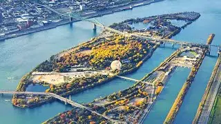 Красивый искусственный островной парк в Монреале (построен для Expo 67)