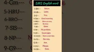 SMS English#English vocabulary #education#english language #shorts