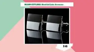 MASON-CUFFLINKS| Black Cuff Links| Groomsmen Cufflinks| Father's Day Cufflinks| Wedding Cufflinks...