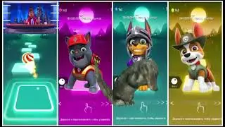 Paw Patrol Mer Pups | Chase VS Skye VS Rocky VS Zuma | Tiles Hop!!!