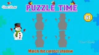 Match the Correct Shadow | Spot & Find the Correct Shadow | Puzzle Time # 61 || Shadow Puzzles