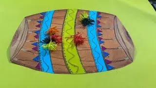 Handmade Paper Dhol Craft | Creative Art for Kids How to Make a Paper dhol |mehndi propes 
