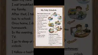 My Daily Routine ⏰ | Learn Daily Schedule for Kids | Morning to Night 🌞🌙#dailytimetable
