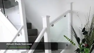Stunning White Staircase With Clamped Glass Balustrade