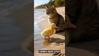 kiko dan kucing #shorts #bebek #kucing #anime