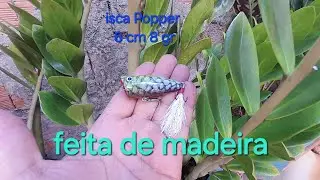 Como fazer  uma isca Popper  usando cabo dd vasoura @arteepescaiscasartificias2068