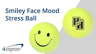 Printed Smiley Face Mood Stress Ball - Promotional Stress Relievers by 4imprint