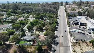 Encinitas pan to ocean view Encinitas Blvd    G Foster Drone