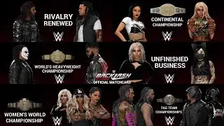 Backlash | PLE Official Match Card | WWE 2K25 CAW Universe Mode