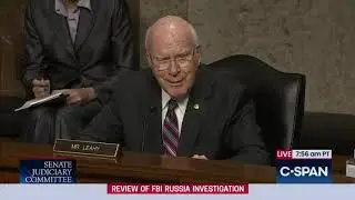 Patrick Leahy Questions Rod Rosenstein During Senate Hearing on Crossfire Hurricane