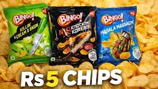 Rs 5 Bingo Chips Review 😱 | Cream & Onion 🔥 Korean ❌ Masala Massacre 💥 | Lays Se Better!