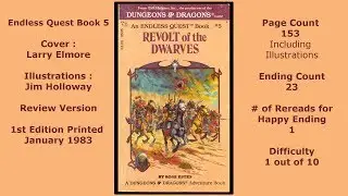 Revolt of the Dwarves Book Review Endless Quest Book 5
