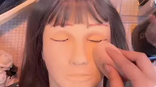 asmr relaxing no-talking holiday makeup | soft foundation tapping & lipstick sounds