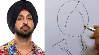 How to Draw Diljit Dosanjh / Diljit Dosanjh Easy Drawing