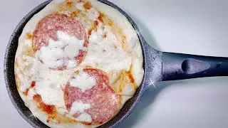Pizza en SARTEN! sin HORNO! sin tanto amasar!