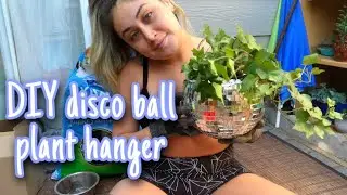 DIY Disco ball plant hanger