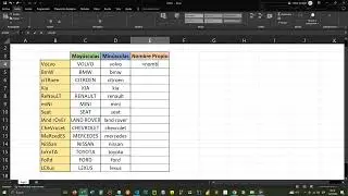 Mayúsculas y Minúsculas con Excel