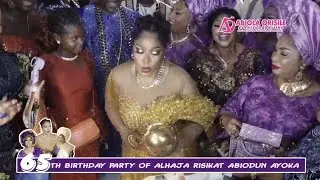 SEE HOW SEGUN JOHNSON THRILL ALHAJA RISKIYAT AYOKA  AT HER 65TH BIRTHDAY CELEBRATION 