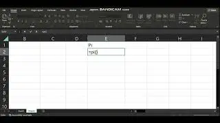 How to show pi value on Excel