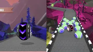 Rolling Balls Sky Escape Speedrun Challenge Vs Reverse Balls Speedrun Walkthrough Gameplay