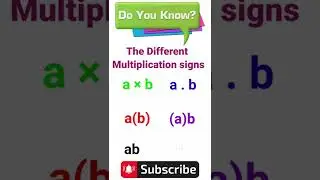 Multiplication signs | Basics in Mathematics | Symbols of product | Algebra | #maths | #shorts